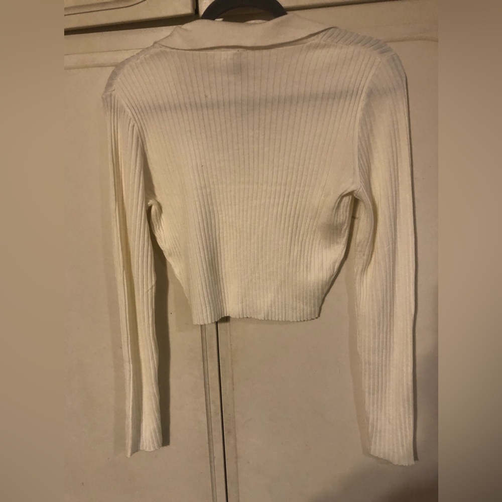 H&M Collared Rib-knit Top - Picture 7 of 11